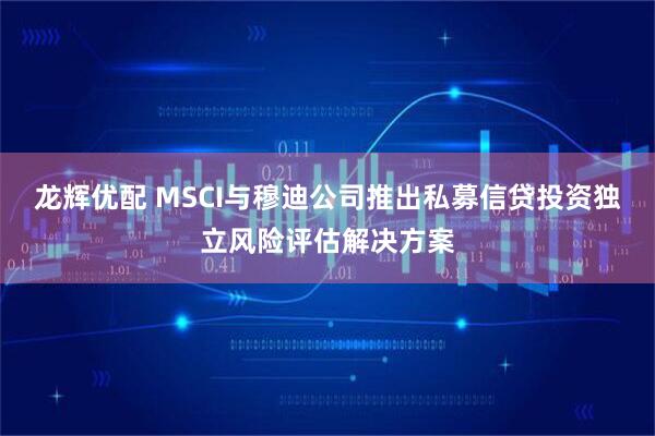 龙辉优配 MSCI与穆迪公司推出私募信贷投资独立风险评估解决方案