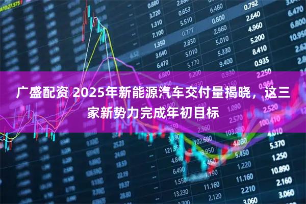 广盛配资 2025年新能源汽车交付量揭晓，这三家新势力完成年初目标