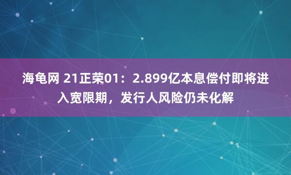 海龟网 21正荣01：2.899亿本息偿付即将进入宽限期，发行人风险仍未化解